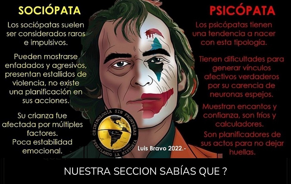 Diferencia entre un psicópata y un sociópata